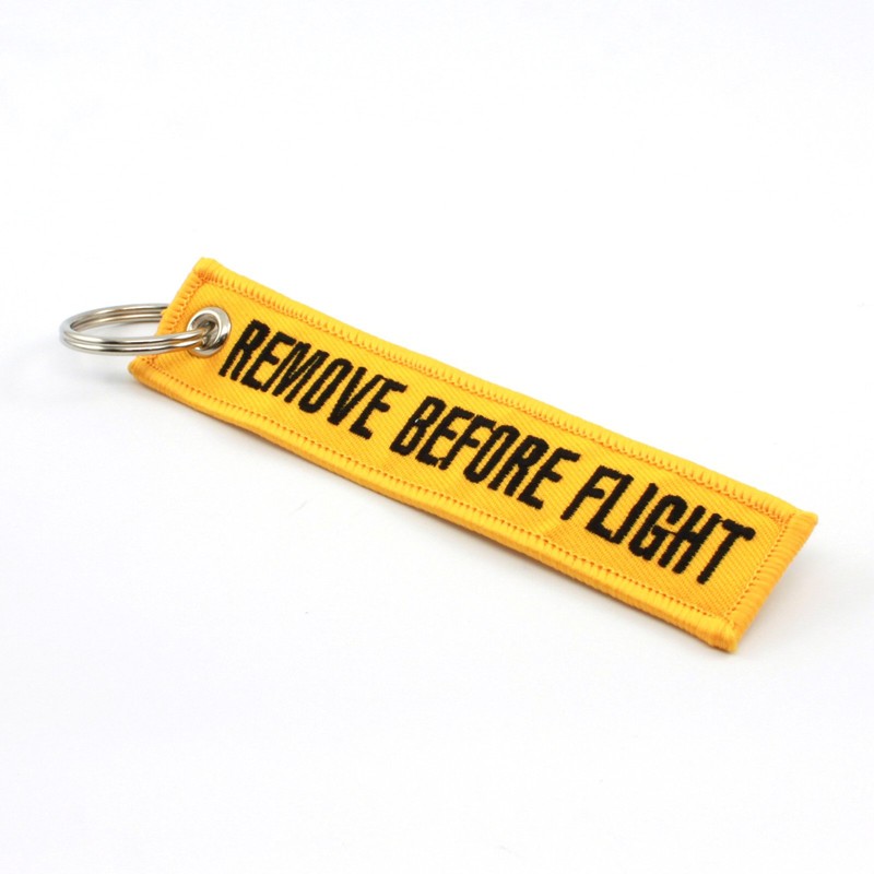 Rotary13B1 Remove Before Flight Keychain - Yellow