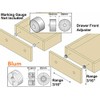 Blum 295.1000 Standard 3/16" Drawer Front Adjuster-10 Pack
