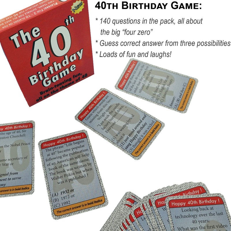 The 40th Birthday Game - amusing little gift or present