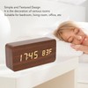 LED Wood Digital Alarm Clock 3 Level Brightness Electronic Clock