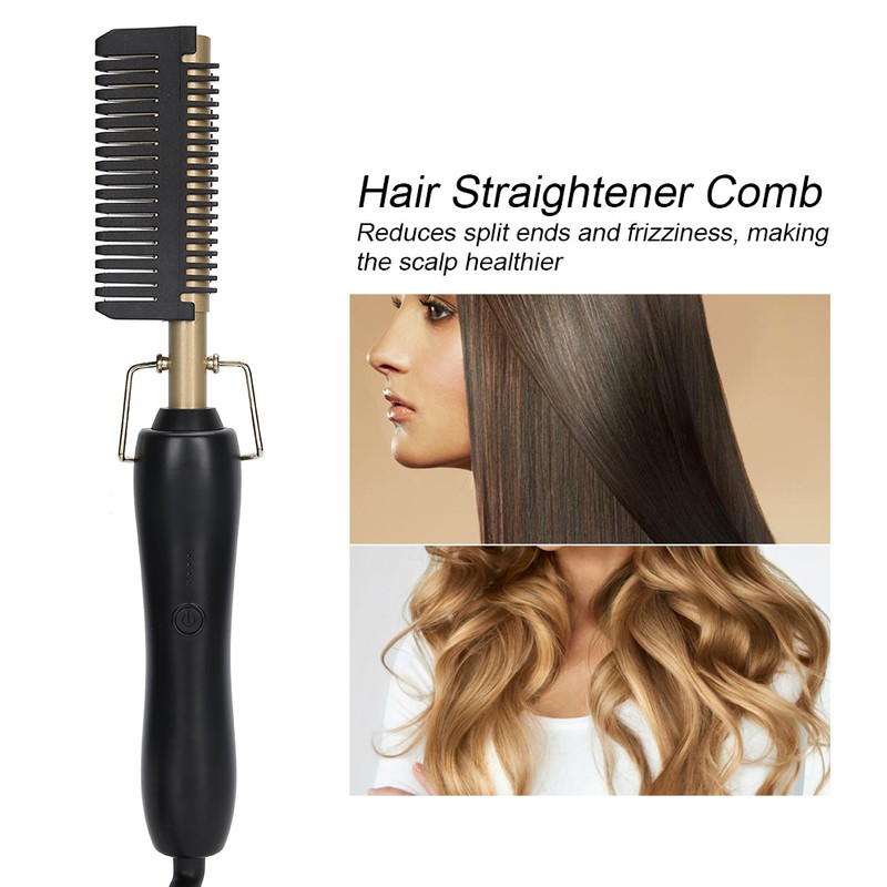 Hair Straightener Comb Wet Dry Dual Use Multi Functional Men