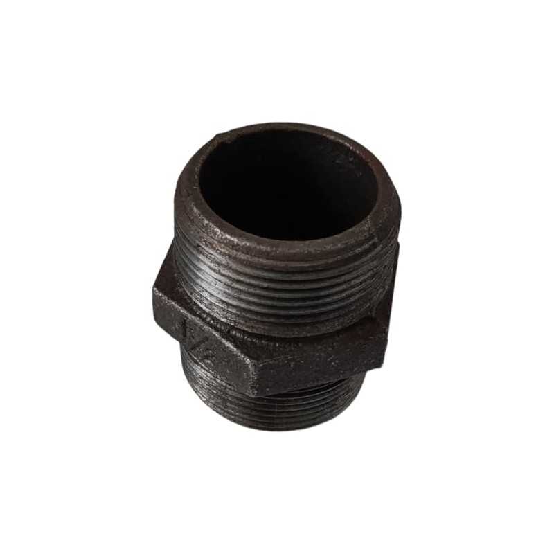 Black Malleable Iron Pipe Fitting, 1-1/2 inch BSP Hexagon Nipple
