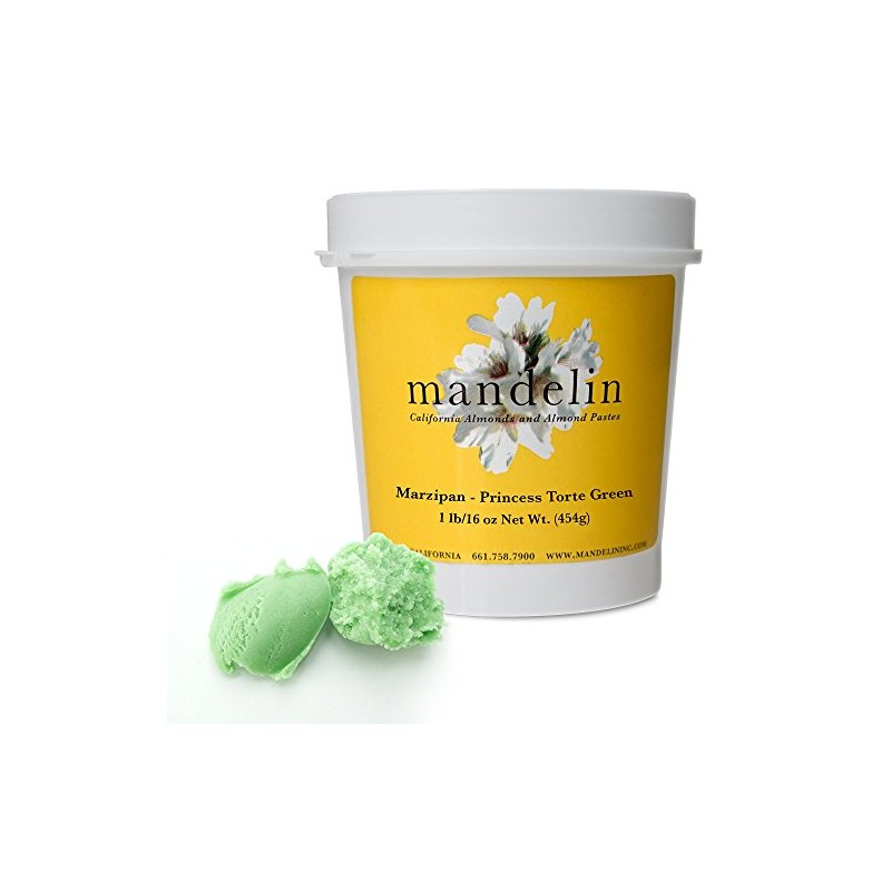 Mandelin Princess Torte Green Marzipan Modeling Paste, 33% Almonds, 67%