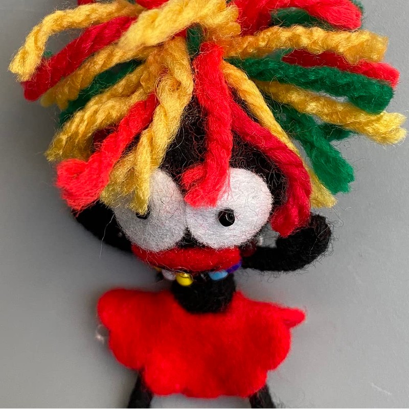 Voodoo String Doll Keychain, Design T261