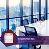 Cabilock Comment Box Clear Suggestion Box with Aluminium Frame Transparent