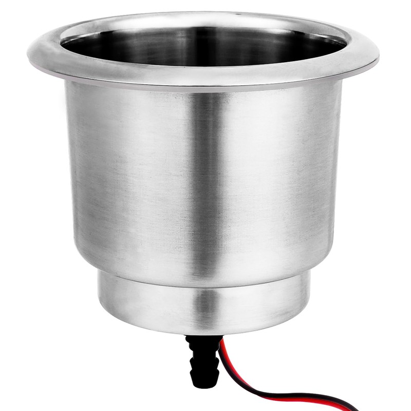 Young Marine Stainless Steel Cup Holder with Light and Drain