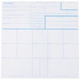 FD-258 Fingerprint Card - Blue, 250 Pack (Blue, 250)