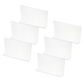 PATIKIL 6 Pack Shelf Dividers for Closet Organization, 200 x 40 x 120mm Acrylic Closets Separator Kitchen Cabinet Shelves Under Bed Blocker for Bedroom Kitchen Office, Clear