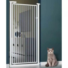 2m 방묘문 고양이 현관문 철장 강아지출입문 폭7478cm 펜스 [B. 키 150c _자동_기성모 성묘에게 추천] 2m Cat Safety Gate Iron Door Dog Entrance Door Fence [B. Height 150cm _Automatic_ Ready-made Model Recommended for Adult Cats]