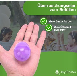 TK Gruppe Timo Klingler 12 x Easter Eggs, Plastic Eggs, Surprise Eggs for Opening and Filling at Easter