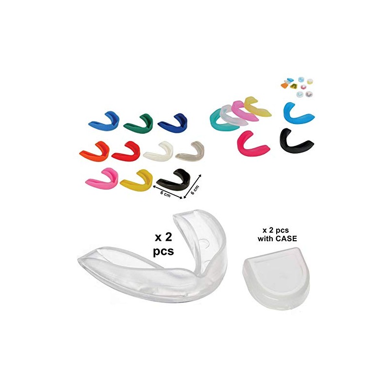 Professional Single Mouthguard Protection Unisex Bite Moldable Non-Toxic with Case