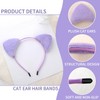 Cute Plush Cat Ears Headband (Purple, One size)