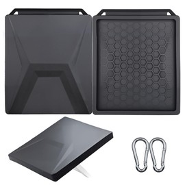 Htudcoue Starlink Mini Protective Cover, Silicone Protective Shell Case for Starlink Mini Dish Accessories, Shockproof, Scratch-Resistant & Dustproof Cover, Fits 12.13 x 10.63 Inches, Black