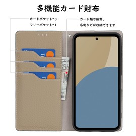 Havaya Compatible AQUOS Sense 10 Case Sense9 Case Notebook Type Genuine Leather Strap Sense 9/Sense 10 SH-53E docomo SHG14 Shockproof Sharp Aquos Cover au SH-M29 SoftBank Card Storage Leather - Sky