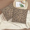 Jbofyee Leopard Throw Pillow Cover 18x18 Inch Wild Cheetah Print