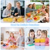8.1oz Silicone Reusable Snack Containers with Lids, 3 Pack Double