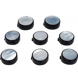 OoSsSoO 8pcs Button Covers for womens or Mens pearl shell Button Cover Formal Business Wedding Tuxedo Shirt Accessories Cufflinks Alternatives (black), 2 big 6 small
