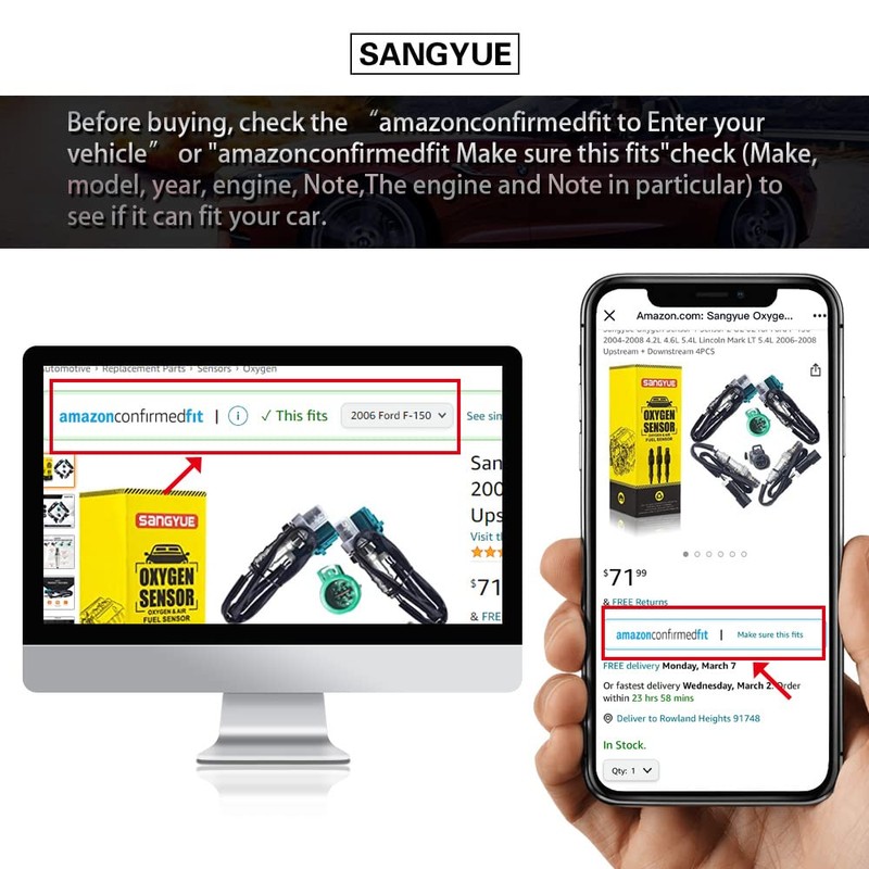 Sangyue 2X Oxygen Sensor for Honda Element 2003 2004 2005
