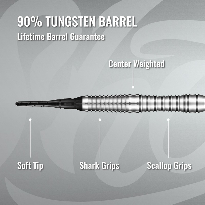 Shot! Tribal Weapon Toki Soft Tip Darts Set 90% Tungsten