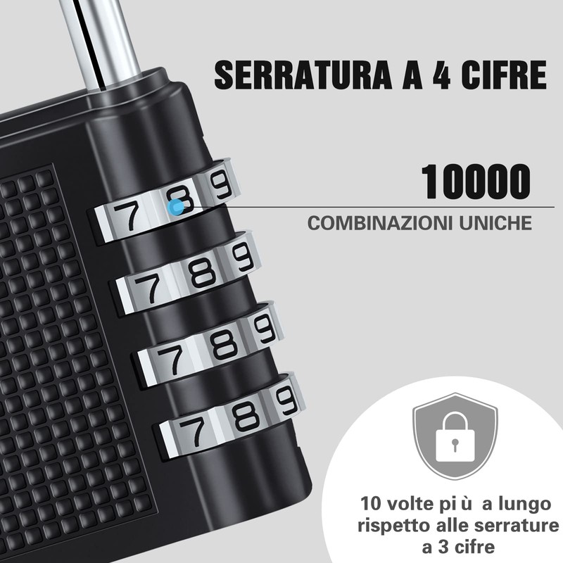 Vinabo Combination Padlock, Combination Lock, 4 Digit Combination Lock, Padlock