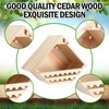 DoubleFill 2 Pcs Cedar Dove Nesting Box Bird House Outdoor