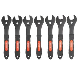 HARFINGTON 7pcs Bicycle Cone Wrench Set Tool 13/14/15/16/17/18/19mm Bike Pedal Cone Cycling Spanner Wheel Hub Axle Nut Install Remover Wrenches Repair Tool for Mountain Road Bike, Orange Gray