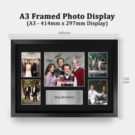 HWC Trading Step Brothers Geschenke Geducktes Signiertes Autogramm Präsentationsdisplay für Fans von Film Memorabilien - A3 Gerahmt