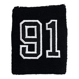 Sports Farm - Custom Jersey Number Sports Wristband 3.5" (Black)
