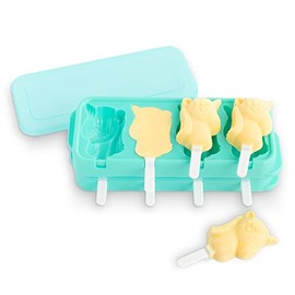 ZOKU Unicorn Ice Pop Molds, Stackable Easy-Release Ice Popsicle Tray with 4 Molds, Sticks, and Lid, BPA-free, Set of 2