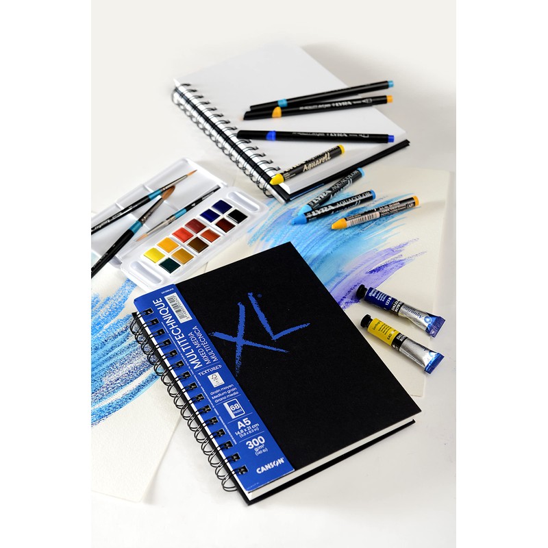 CANSON XL Textured Mixed Media 300gsm A5 Medium Grit Spiral