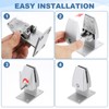 PATIKIL 2.8x1.7x3.6" Desk Divider Support Clamp, 4 Pcs Aluminum Desk