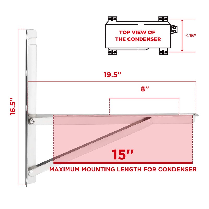 TURBRO Wall Mount Bracket for Mini Split Ductless Air Conditioner