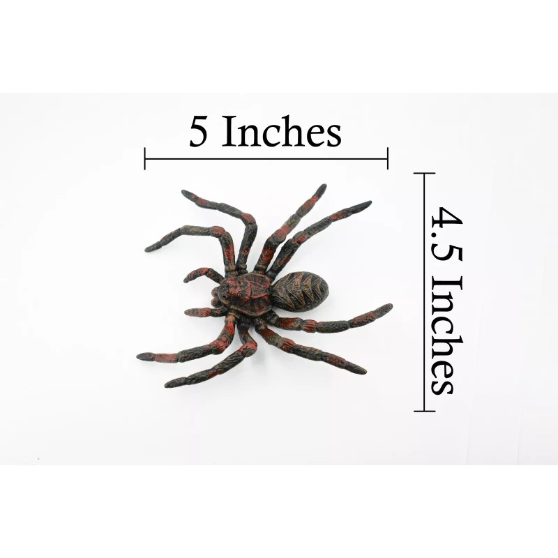 Safari Wolf Spider, Hand Painted, Realistic Figurine, Model, Gift 5"