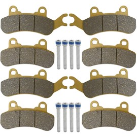LIDSCURA 715900386 715900380 4 Pairs Front and Rear Brake Pads, Replacement for Can-Am Maverick X3 XRS Trail 800 Trail EFI Base DPS, Traxter T HD5, Replaces 715900379, 715900387