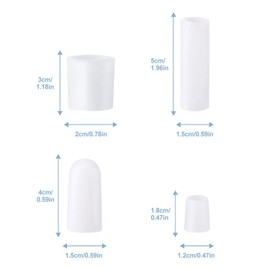 Toe Cushion Tube Toe Tubes Sleeves Soft Gel Corn Pad Protectors for Cushions Corns, Blisters, Calluses, Toes and Fingers (Mixed Size Toe Cushion Tube, 16 Pieces)