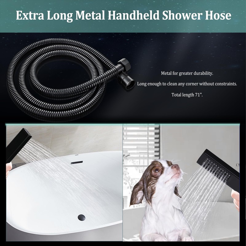 All Metal Rain Shower Head with Handheld Combo, YDmeet 8