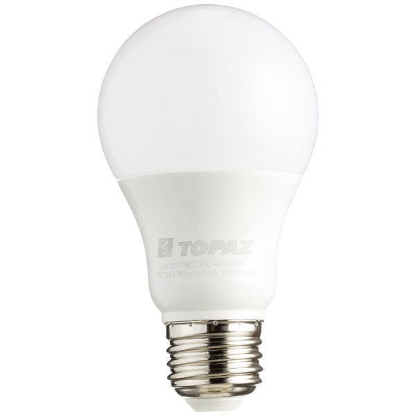 Topaz LED Light Bulb, A19, Omnidirectional, 15W, 2700K Dimmable