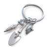 Gardening Keychain Gift, Shovel Corn & Carrot Charm - Thanks