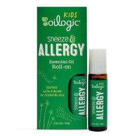 Oilogic Roll-On Essential Oils for Kids - Gentle Essential Oil Blends Soothe & Support Sneeze & Allergy - Safe for Children, Pediatrician-Tested, Mess-Free Application for Kids & Toddlers, 0.3 Fl Oz