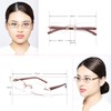 FEIVSN 3-Pack Rimless Reading Glasses For Women, Lightweight Spring Hinge