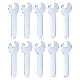 sourcing map 10pcs Small Wrench Open End Wrench 7x66x1.5mm Metric U-Shaped Single Open Ended Spanner Super Thin Small Flat Head Galvanizing Wrench for Automotive Repair Furniture Assembly