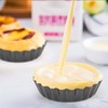 6 Pieces Tart Pan with Removable Base Non-Stick Carbon Steel
