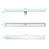 36 inch Linear Shower Drain with Square Hole Pattern Grate