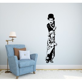 Wall Sticker Charlie Chaplin: The Monello" Wall Sticker Vinyl Decor Vinyl Sticker Decor for Walls and Walls (Large 33 x 130 cm) Sticker 4You®