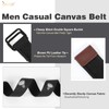 JASGOOD Men Canvas Fabric Belts Casual Web Cloth Belts with