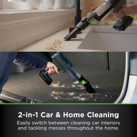 Shark PowerBoost Cordless 2-in-1 Car/Home Handheld PowerVac, Powerful Suction, 40 Minute Runtime, Portable, 3 Cleaning Modes, LED Screen, Furfins Tool, Duster Crevice Tool, Charcoal, BH102