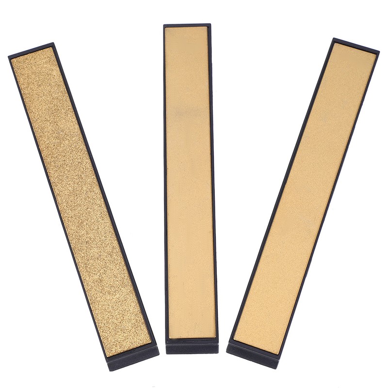 3pcs 80/600/1000 Grit Emery Knife Sharpener Stone Titanium Plated Whetstone