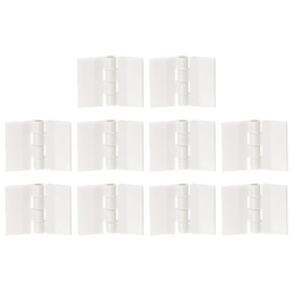 sourcing map Acrylic Hinges 1 x 1.34 Inch Mini Hardware Folding Hinges Piano Hinges for Suitcase Boxes Crafts White Pack of 10