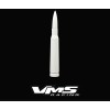 VMS RACING GLOSS WHITE TELESCOPIC 50 CAL BULLET AMMO ANTENNA