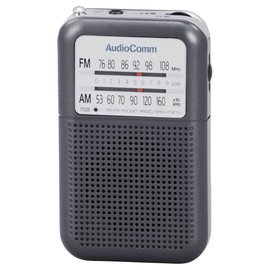 OHM AudioComm AM/FM Pocket Radio, Dark Gray RAD-F127N-H
